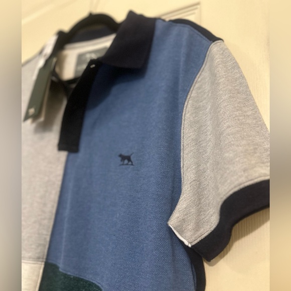 ♦️ Gunn Polo New Men’s Short Sleeve Colorblocked Polo Size Medium - Picture 8 of 10